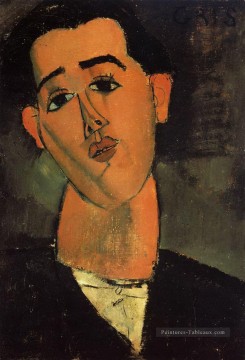 portrait Tableau Peinture - portrait de juan gris 1915 Amedeo Modigliani